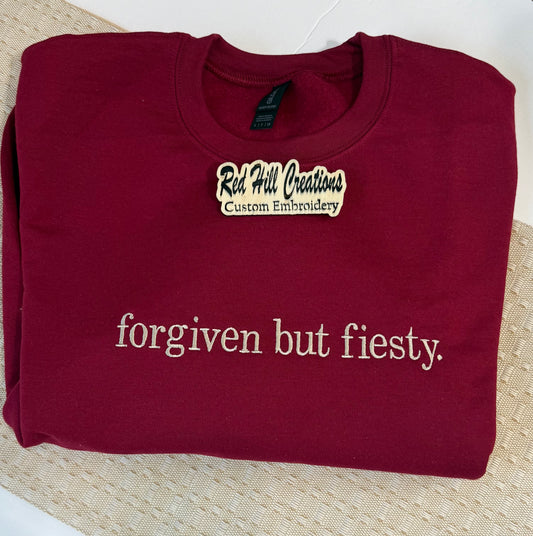 Forgiven but fiesty