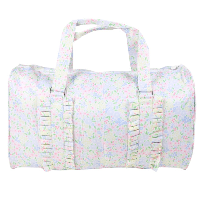 Floral girls embroidered duffle